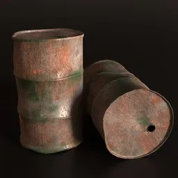 Oil Drum Rusted & Weathered