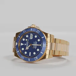 Rolex Submariner  Date Gold blue