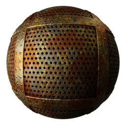 Metal Rivets Rust Perforated