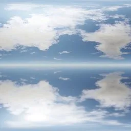 Clear Blue Cloud Reflection