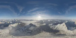 Aerial Mountain Peaks Sunny