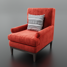 Velvet armchair with adjustable color