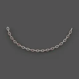 Realistic metallic chain 3D model with versatile use in medieval to industrial Blender scenes.