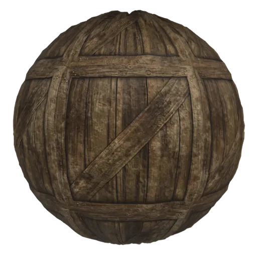 Seamless PBR wood texture for 3D materials with customizable scale, color, wear and Surface Damage options.