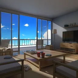 Anime style room