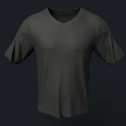 Black V-neck T-shirt