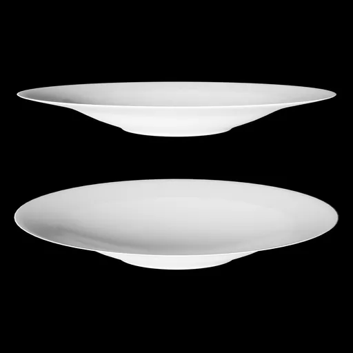 White Porcelain Soup Plate