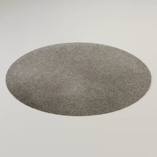Round Shaggy Rug Grey