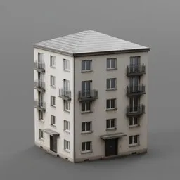 Simple Low Poly BUilding with 4 steps