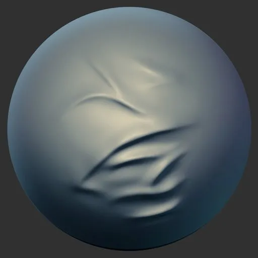 Blender 3D sculpting tool for fabric effects, creating realistic shirt wrinkles and collar textures in 3D models.