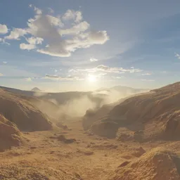 Canyon Desert Landscape Sunset