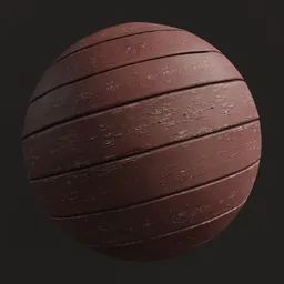 Detailed 4K PBR texture of dark wooden planks suitable for realistic 3D modeling in Blender and other software.