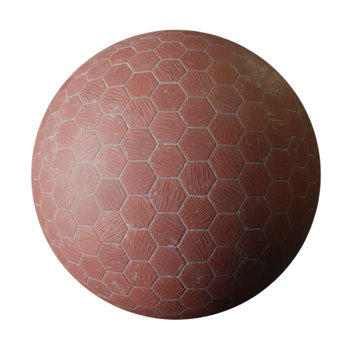 Hexagonal red tiles