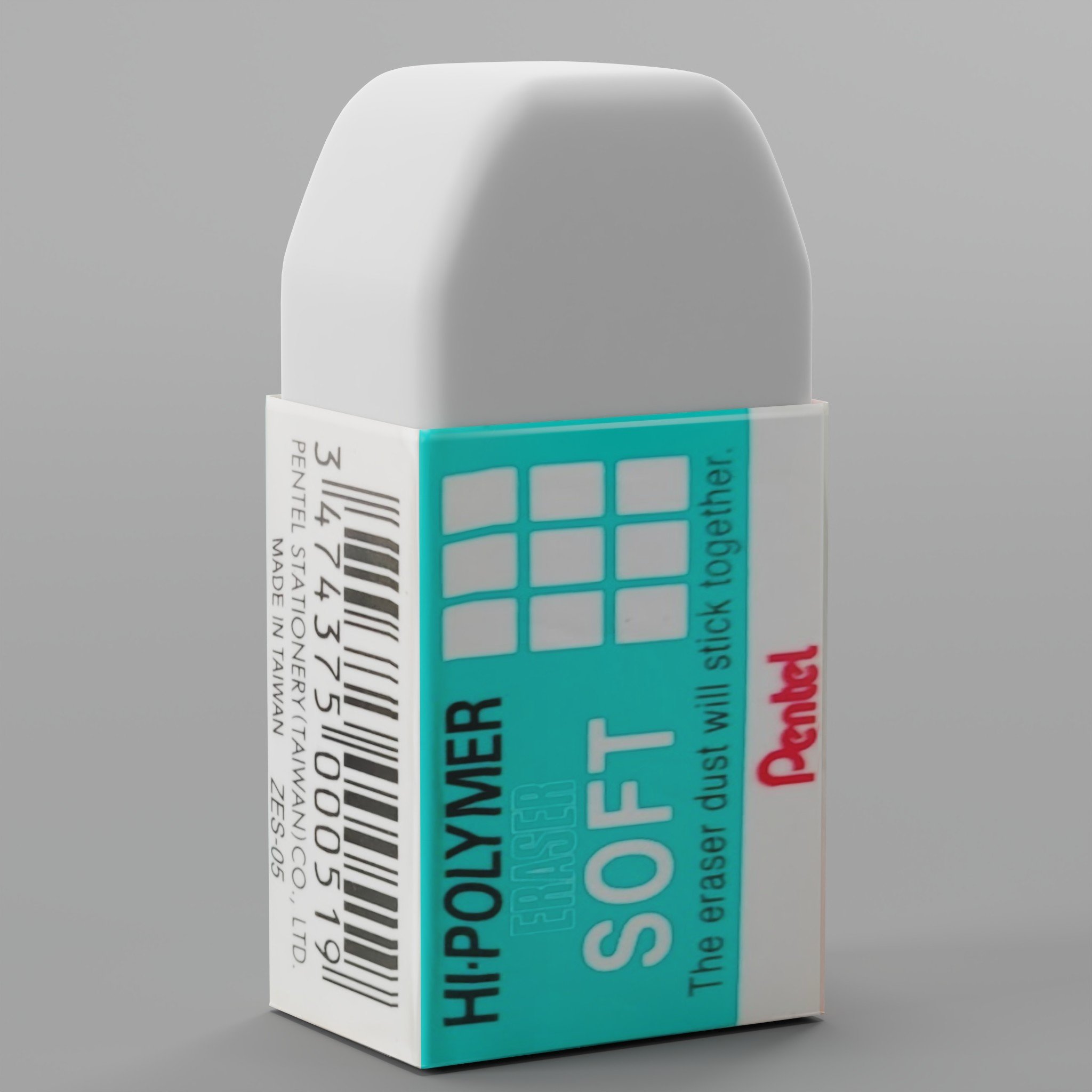 Pentel Eraser 3D Miscellaneous models BlenderKit