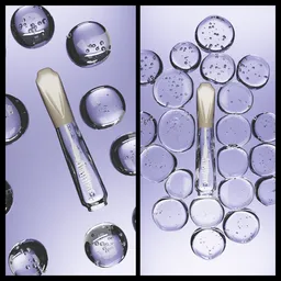 Bubble morphing with mascara shot