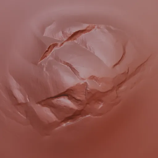 Rock 2 Sculpting Brush effect for Blender 3D, detailed textured surface for 3D model enhancement.