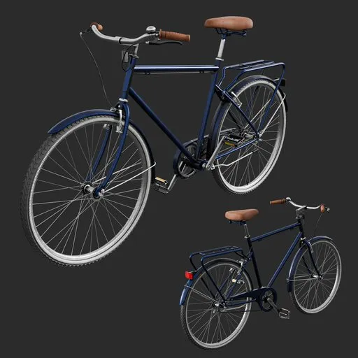 Vintage Blue City Bicycle