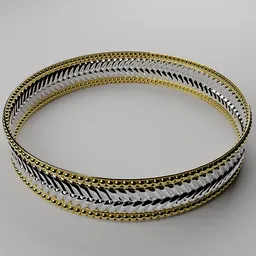 Golden silver bracelet