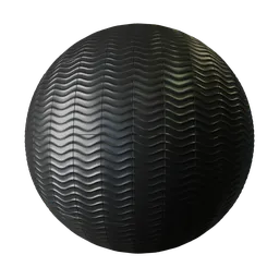 Black patterned tiles