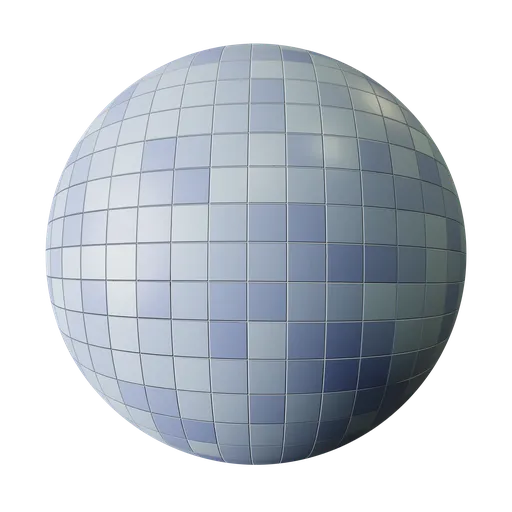Seamless PBR material for Blender with a shiny blue tile finish to simulate a realistic pool surface.