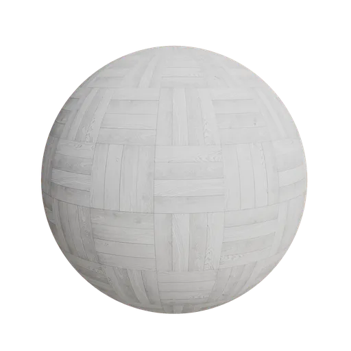 White wooden parquet