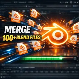 Multi Blend File Merger -  Merge Multiple blend Files in Seconds