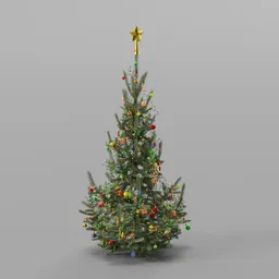 Christmas Tree Decorated Var