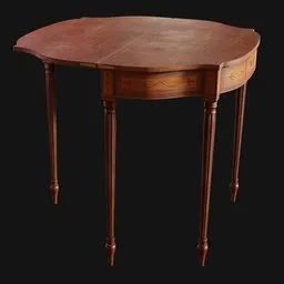 Antique Swing-Leg Game Table Open