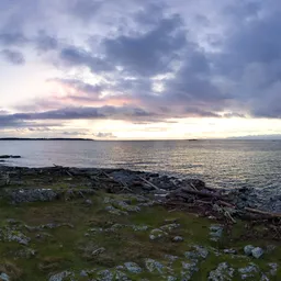 Cloudy Sunrise at Ocean Coast