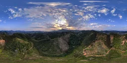 Fiery Clouds and Green Land HDR