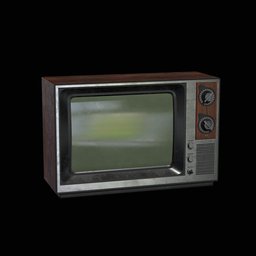 Vintage television 3D model with 4K textures, detailed design, suitable for Blender rendering and video production.