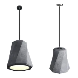 Spiral concrete lamp