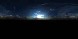 Cloudy sky with low sun