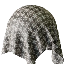 Curtain patterned brown fabric