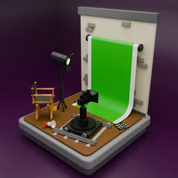 Stylized Green Screen Studio