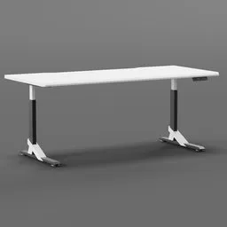 Electric desk White
