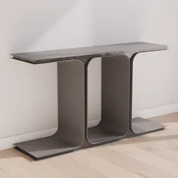 Ipsilon Black Metal Console Table