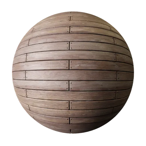 2K PBR seamless wood planks floorboard texture for Blender 3D with realistic displacement mapping.