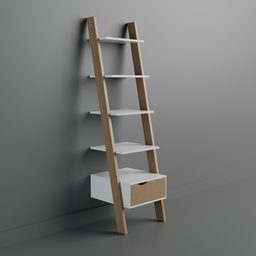 Wooden Ladder Bookcase Shelf Scandinavian Nordic Style