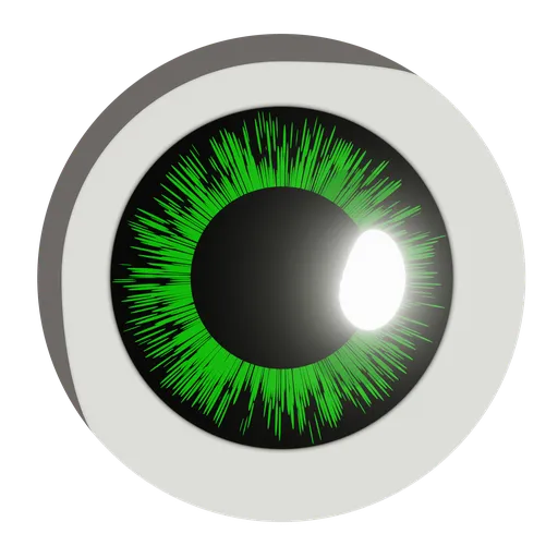 Vivid green Procedural Anime Eye texture for 3D models, suitable for Blender PBR material workflow.