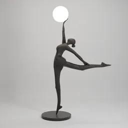 Long Woman Ballerina Sphere Light