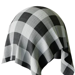 Black Gingham Fabric