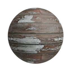 Painted weathered wood