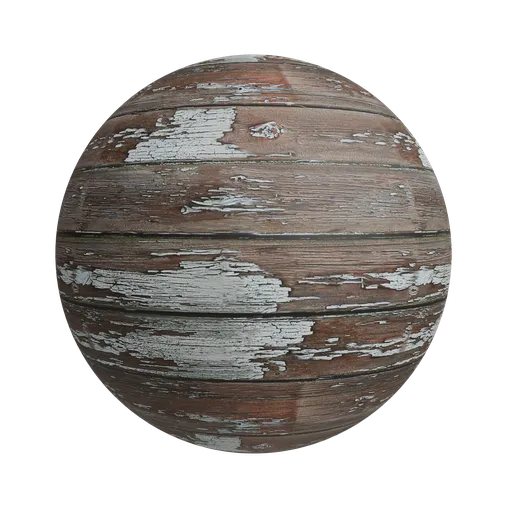 Painted weathered wood