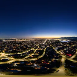City Night Twilight Aerial