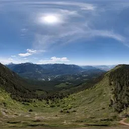 Aerial Mountain Landscape Sunny