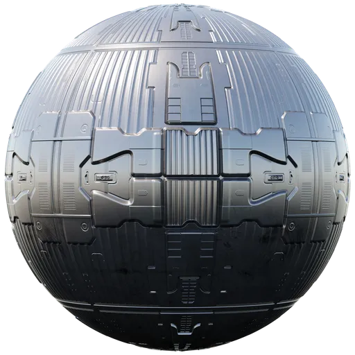 High-quality PBR SciFi structural panel texture for 3D rendering in Blender and other software.