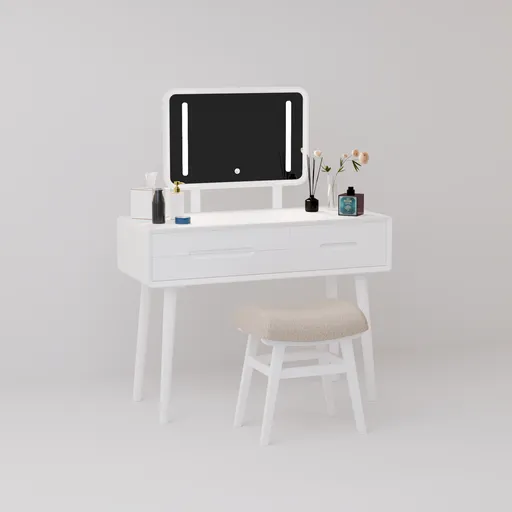 Solid Wood Makeup Vanity