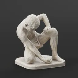statue of Marble Player