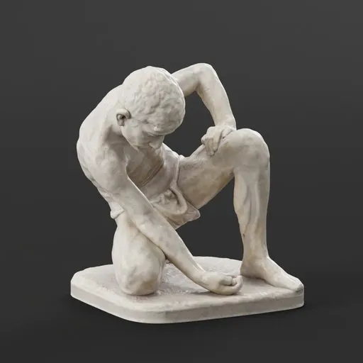 statue of Marble Player